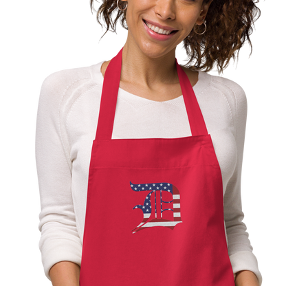 Detroit 'Old English D' Apron (Patriotic Edition) | Unisex Emb.