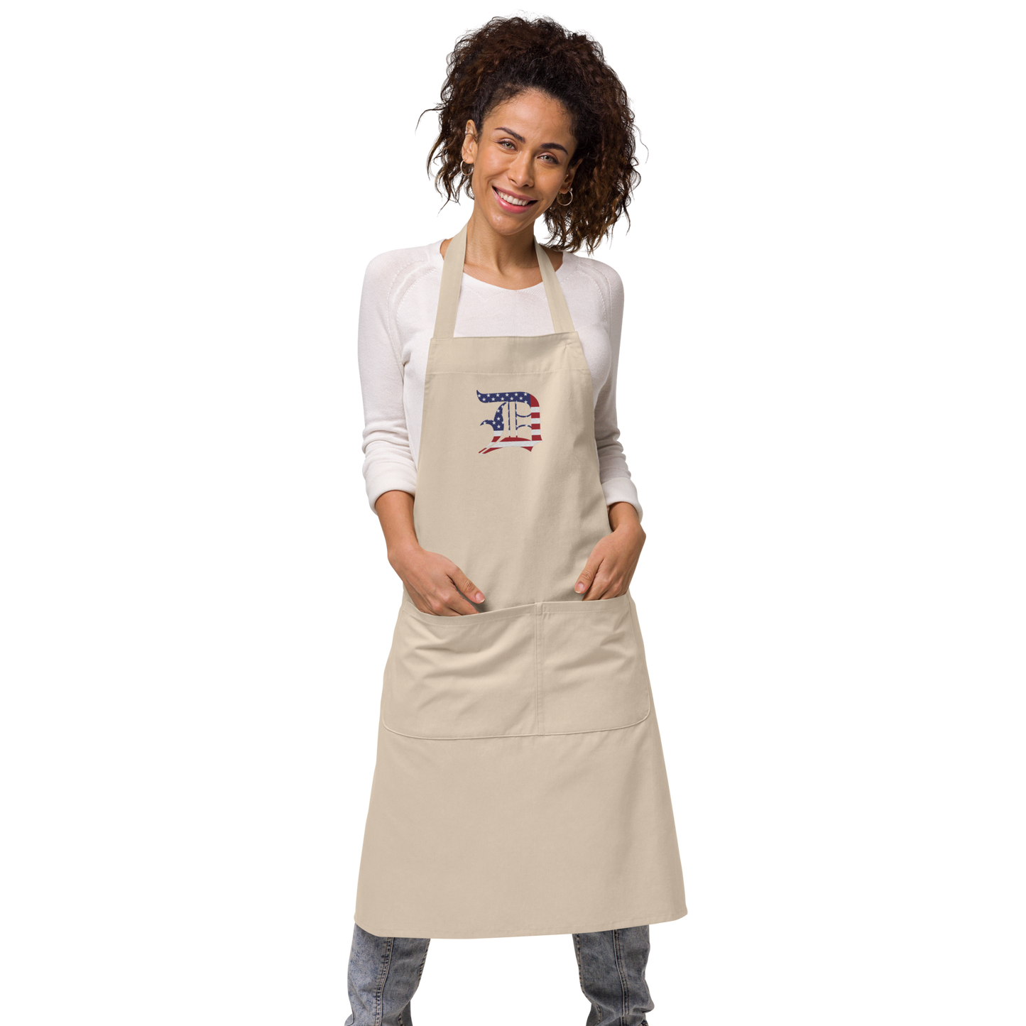 Detroit 'Old English D' Apron (Patriotic Edition) | Unisex Emb.