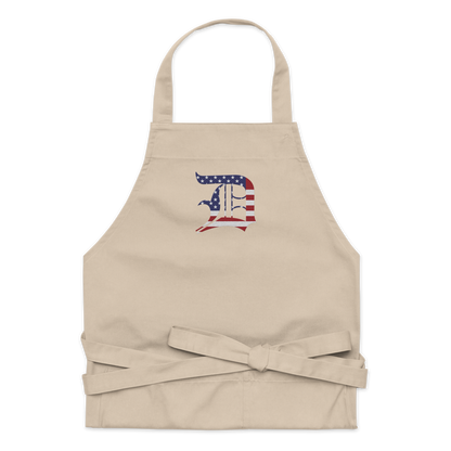 Detroit 'Old English D' Apron (Patriotic Edition) | Unisex Emb.