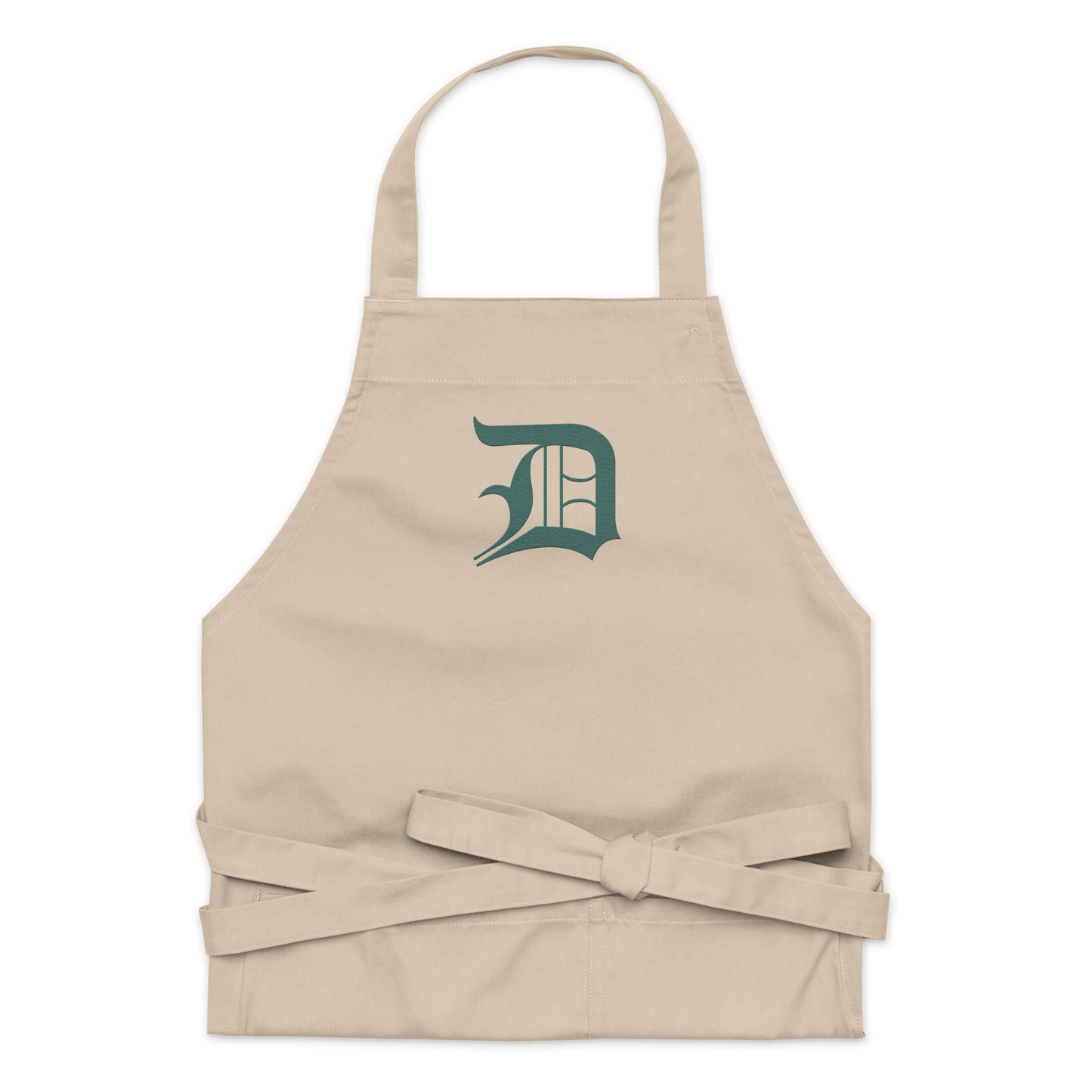 Detroit 'Old English D' Apron (Copper Green) | Unisex Emb.