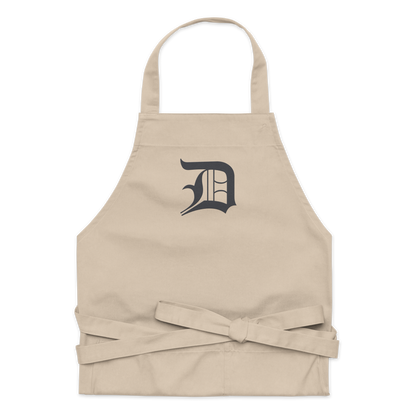 Detroit 'Old English D' Apron (Iron Ore Grey) | Unisex Emb.