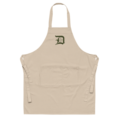 Detroit 'Old English D' Apron (Army Green) | Unisex Emb.