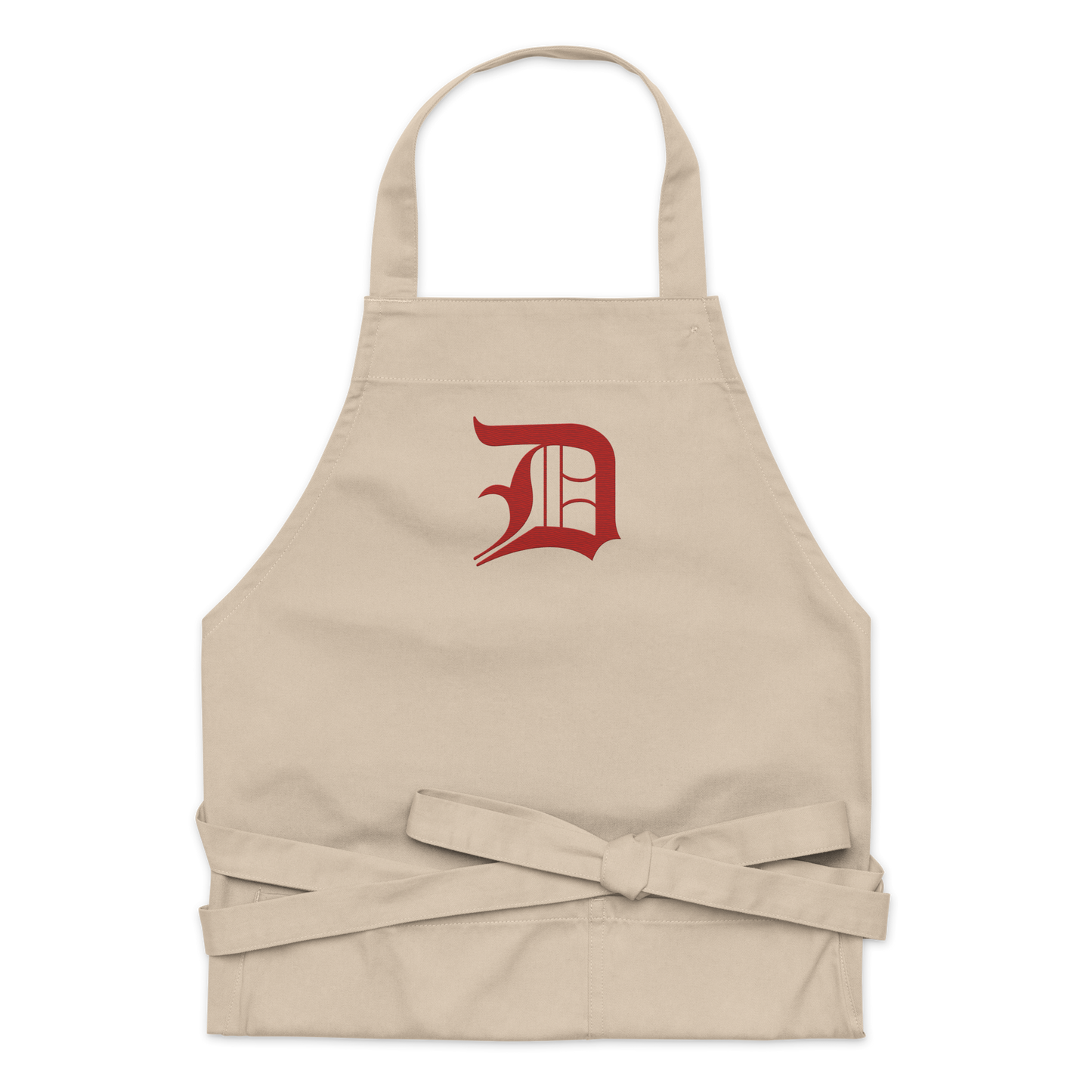 Detroit 'Old English D' Apron (Aliform Red) | Unisex Emb.