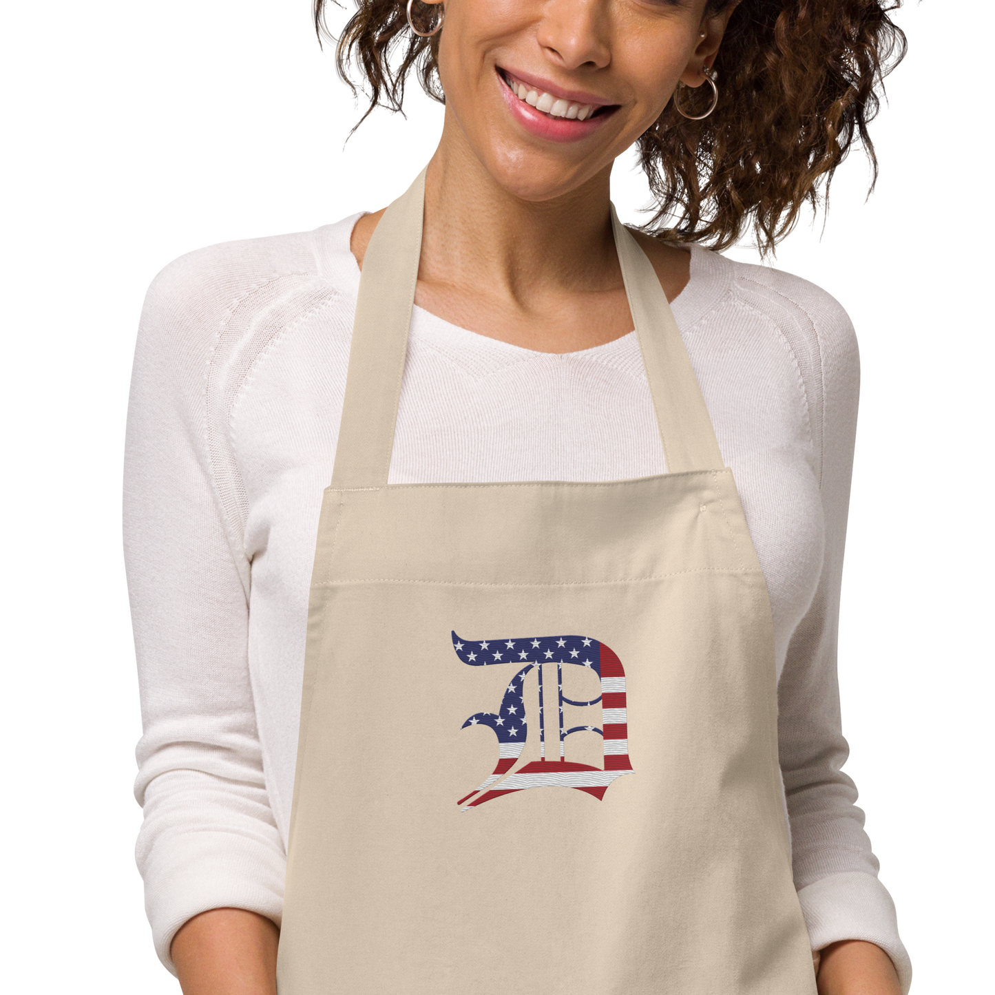 Detroit 'Old English D' Apron (Patriotic Edition) | Unisex Emb.