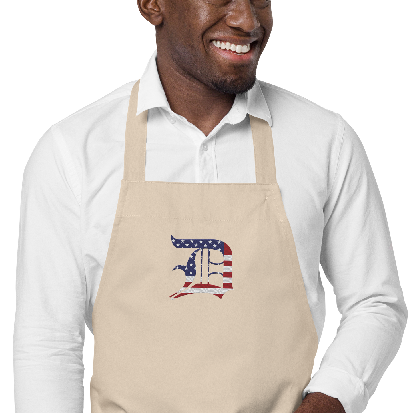 Detroit 'Old English D' Apron (Patriotic Edition) | Unisex Emb.