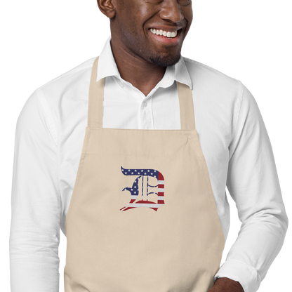 Detroit 'Old English D' Apron (Patriotic Edition) | Unisex Emb.