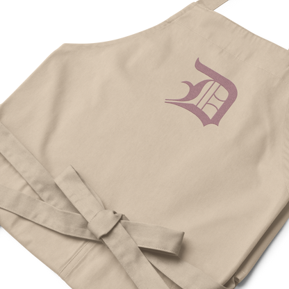 Detroit 'Old English D' Apron (Cherry Blossom Pink) | Unisex Emb.