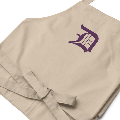 Detroit 'Old English D' Apron (Plum) | Unisex Emb.