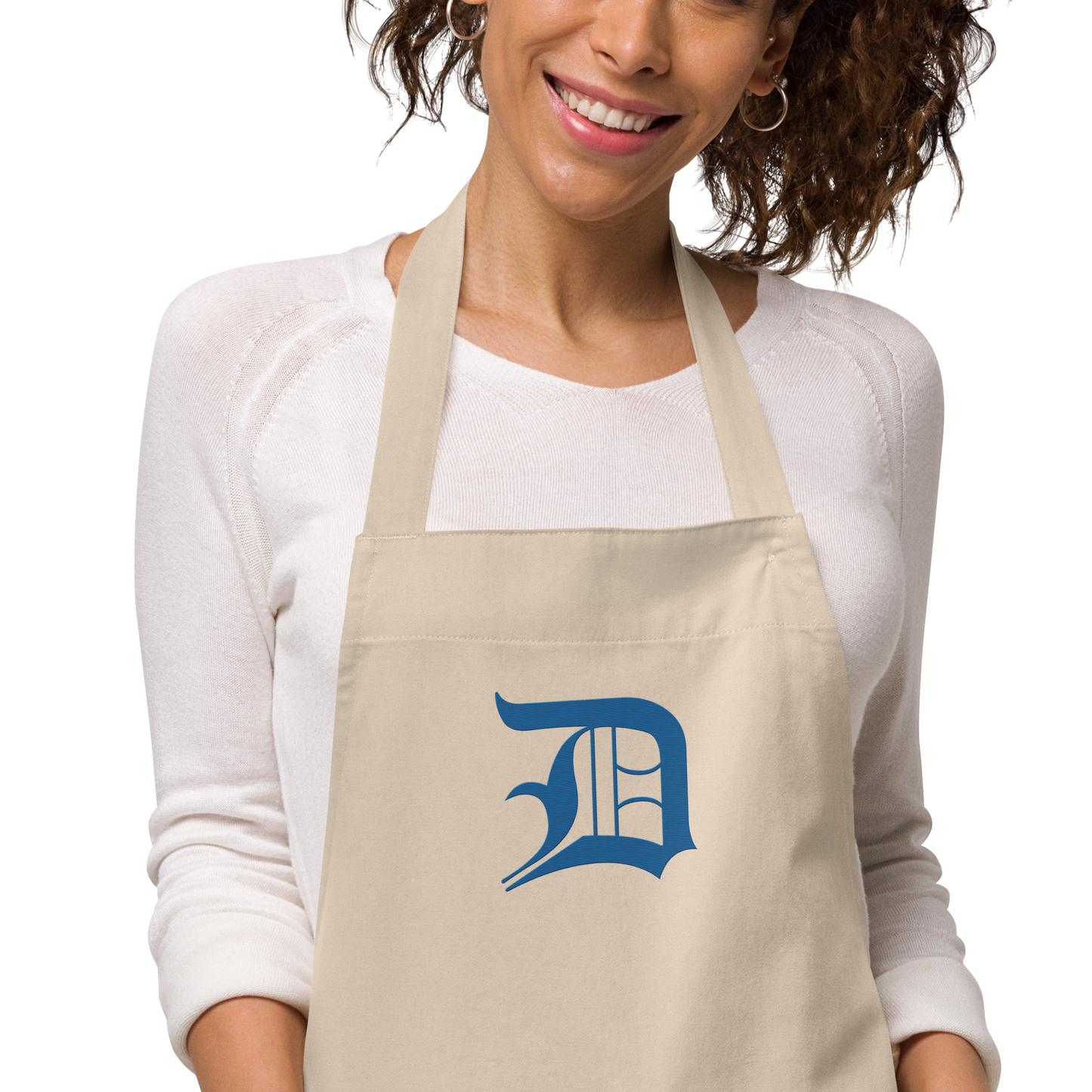 Detroit 'Old English D' Apron (Azure) | Unisex Emb.