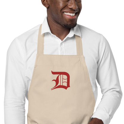 Detroit 'Old English D' Apron (Aliform Red) | Unisex Emb.