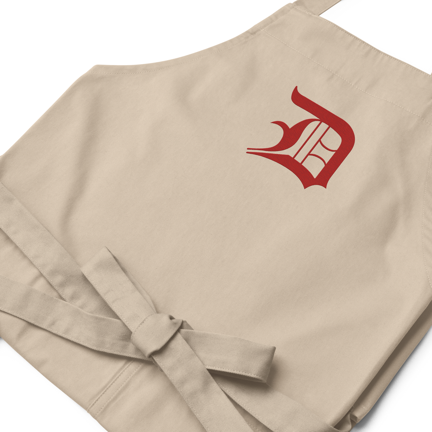 Detroit 'Old English D' Apron (Aliform Red) | Unisex Emb.