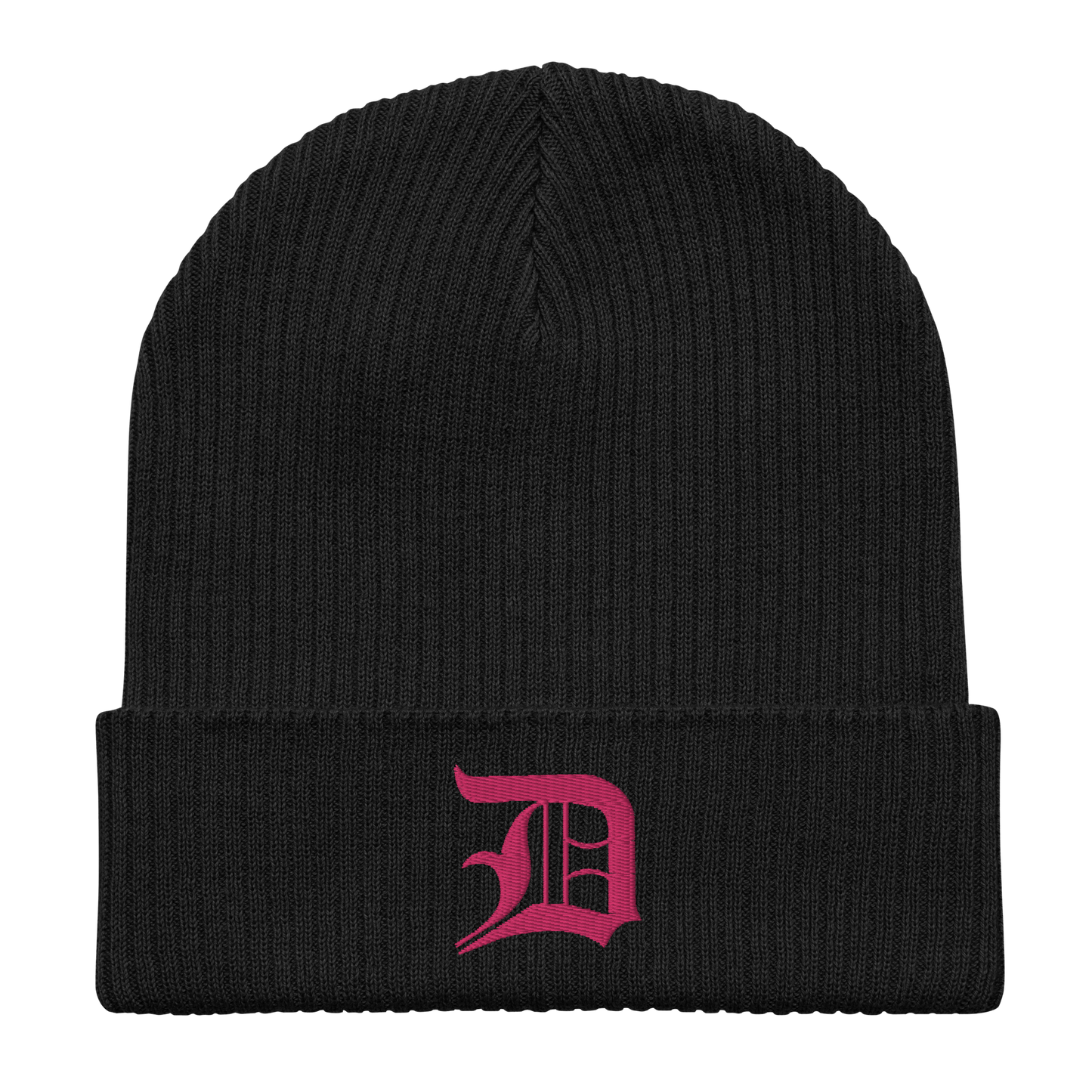 Detroit 'Old English D' Organic Beanie (Pink)