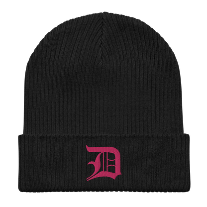 Detroit 'Old English D' Organic Beanie (Pink)