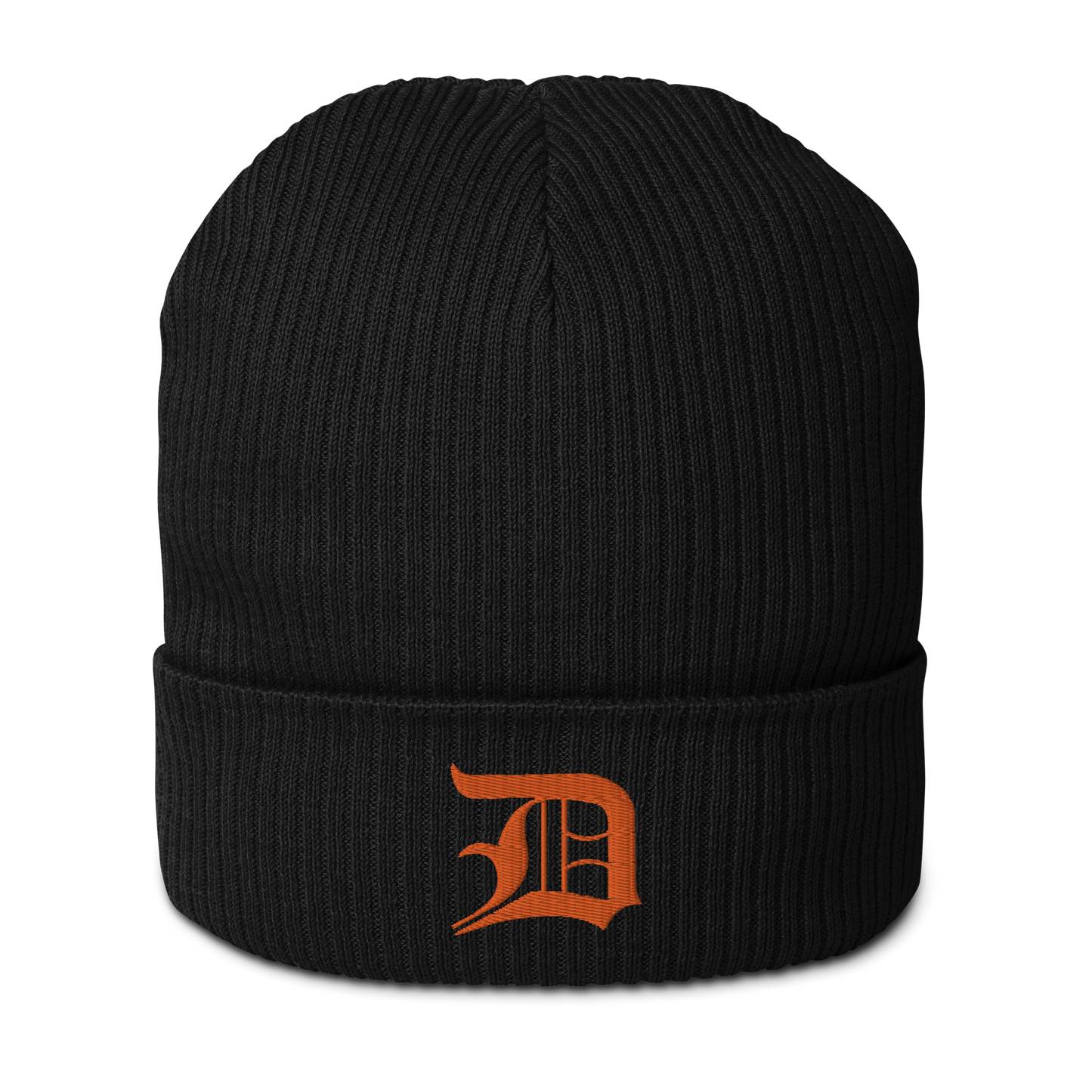 Detroit 'Old English D' Organic Beanie (Orange)