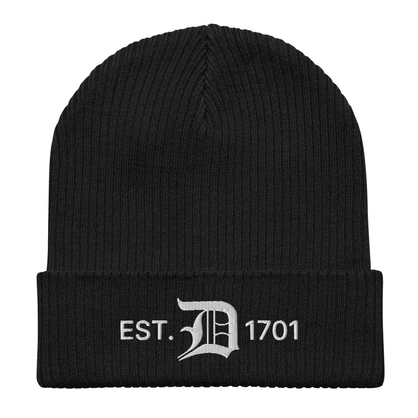 Detroit 'EST. 1701' Organic Beanie (w/ Old English 'D')