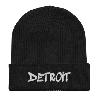 'Detroit' Organic Beanie (Tag Font)