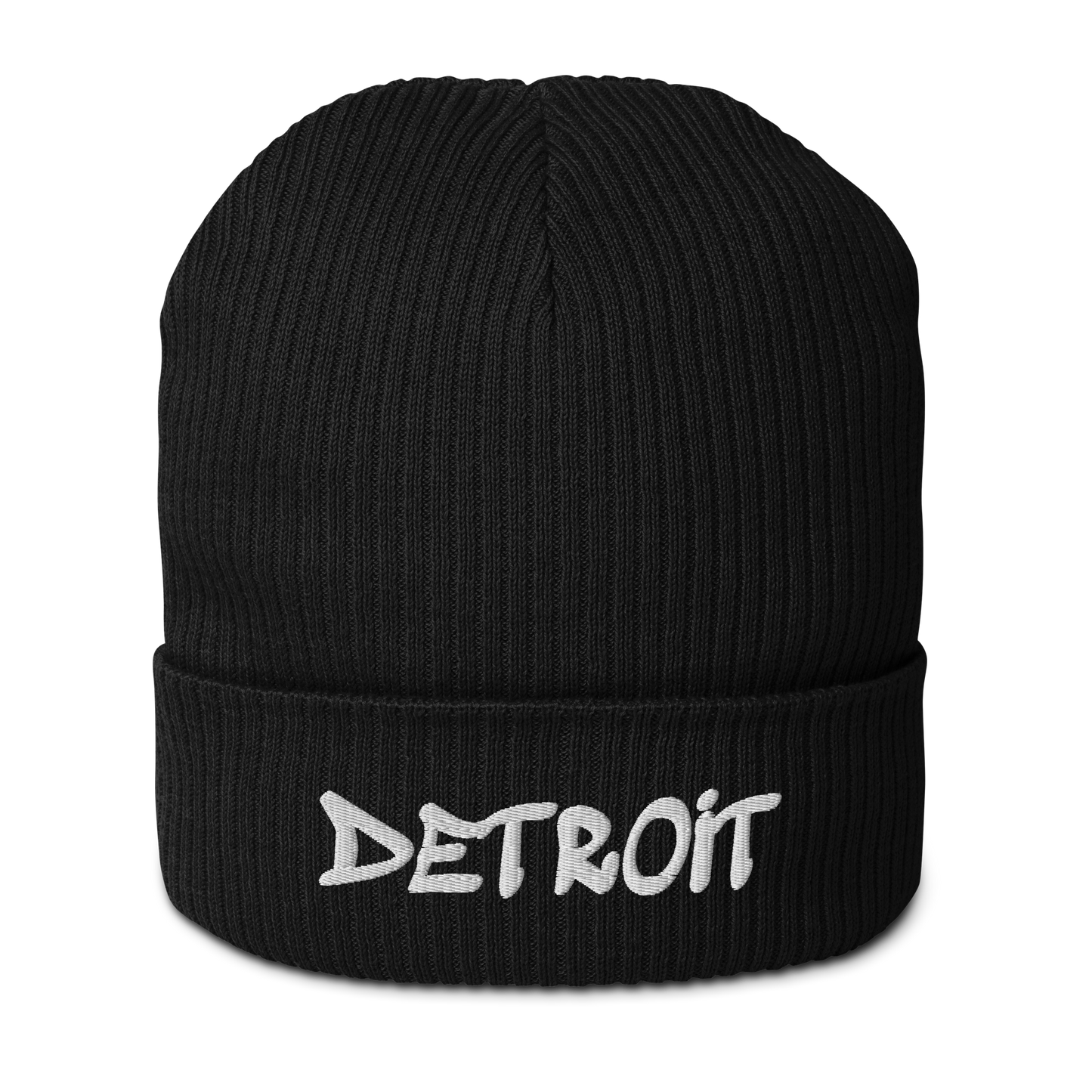 'Detroit' Organic Beanie (Tag Font)