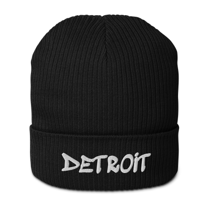 'Detroit' Organic Beanie (Tag Font)