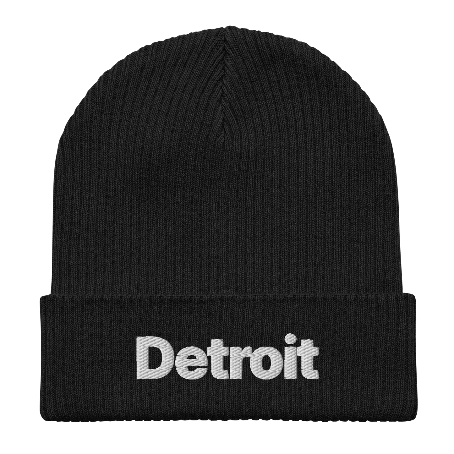 'Detroit' Organic Beanie (Small SUV Font)