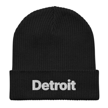 'Detroit' Organic Beanie (Small SUV Font)