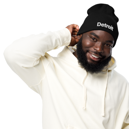 'Detroit' Organic Beanie (Small SUV Font)