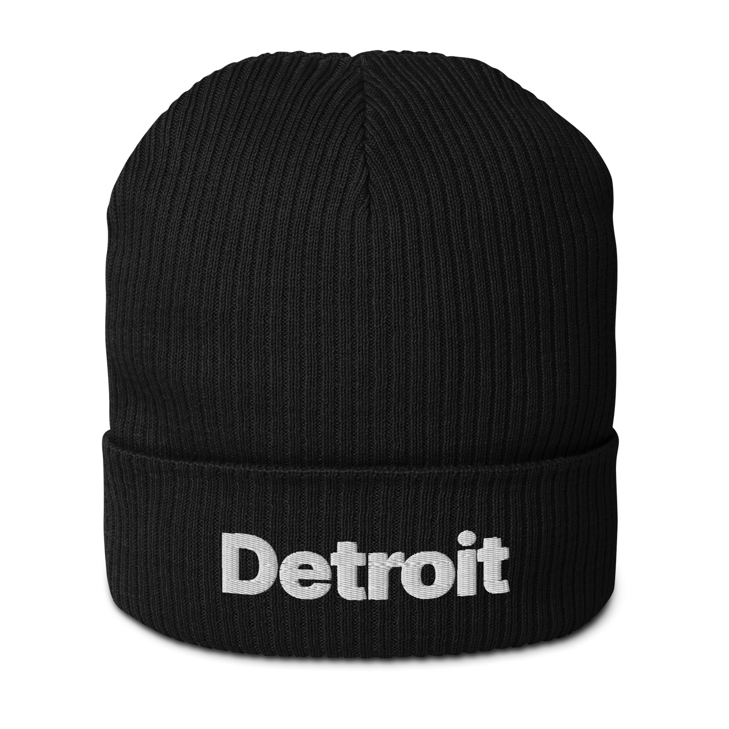 'Detroit' Organic Beanie (Small SUV Font)