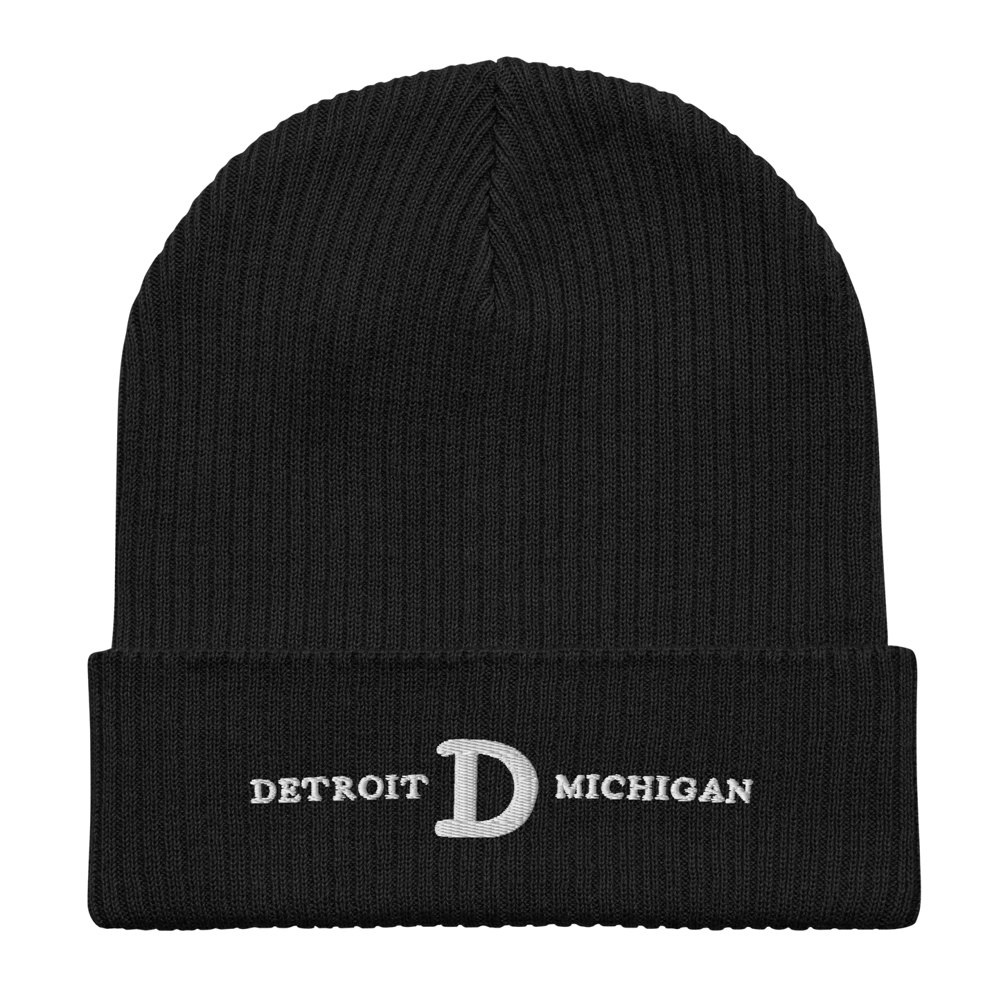 'Detroit Michigan' Organic Beanie (w/ Old French 'D')