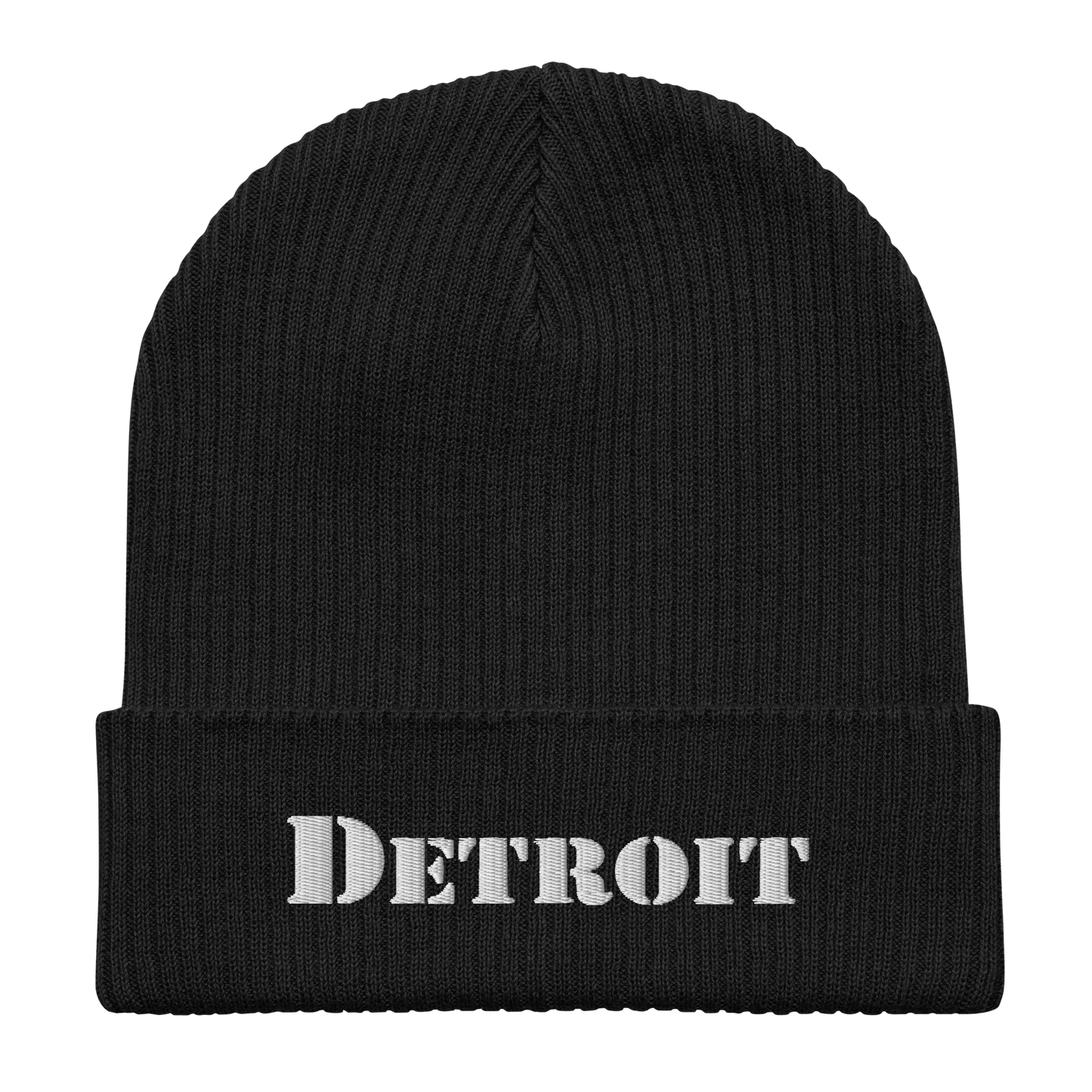 'Detroit' Organic Beanie (Army Font)