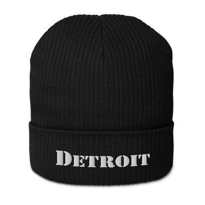 'Detroit' Organic Beanie (Army Font)