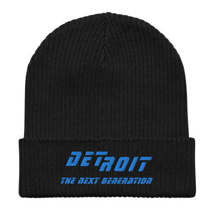 'Detroit The Next Generation' Organic Beanie (80s SciFi Parody)