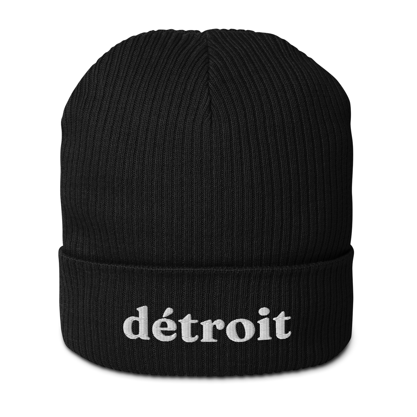 'Détroit' Organic Beanie (70s Serif Font)