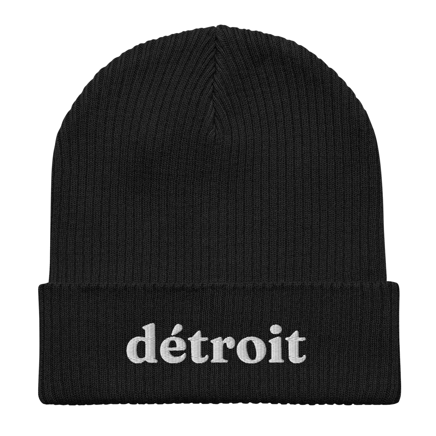 'Détroit' Organic Beanie (70s Serif Font)