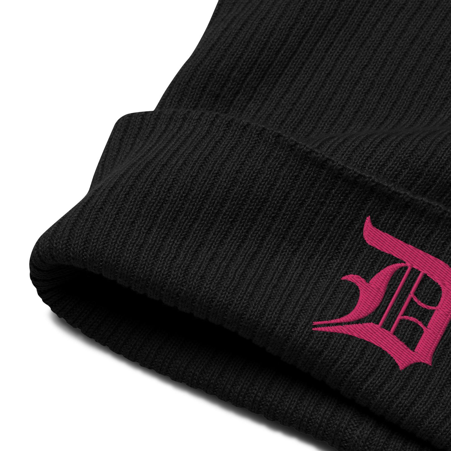 Detroit 'Old English D' Organic Beanie (Pink)