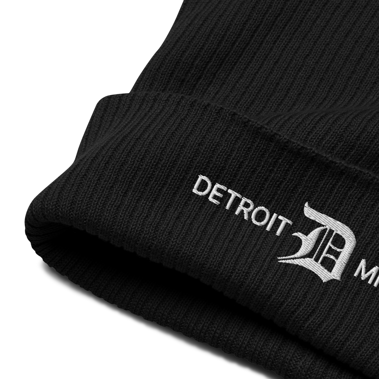 'Detroit Michigan' Organic Beanie (w/ Old English 'D')