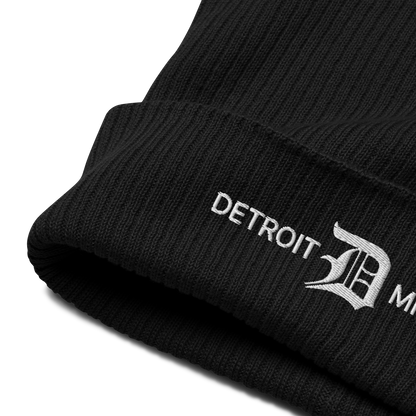 'Detroit Michigan' Organic Beanie (w/ Old English 'D')