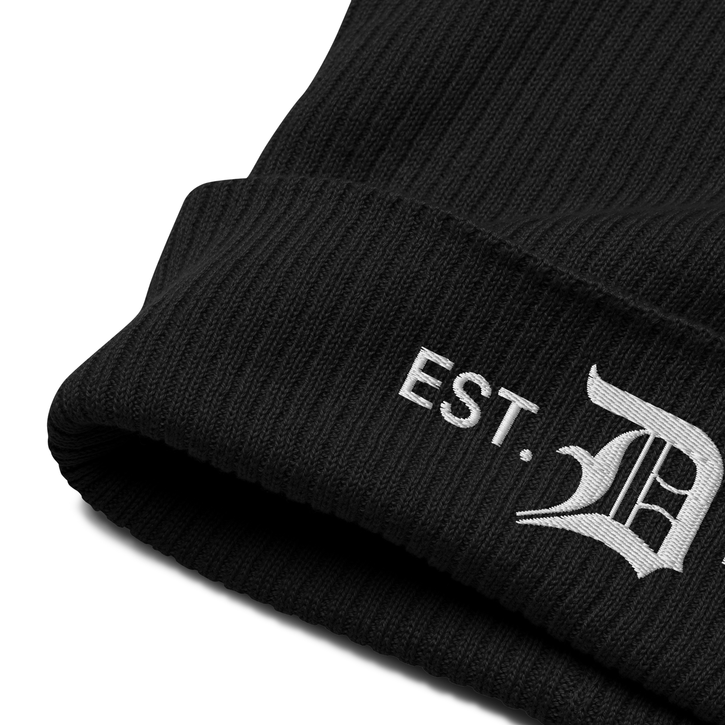 Detroit 'EST. 1701' Organic Beanie (w/ Old English 'D')