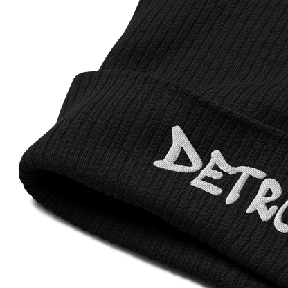 'Detroit' Organic Beanie (Tag Font)