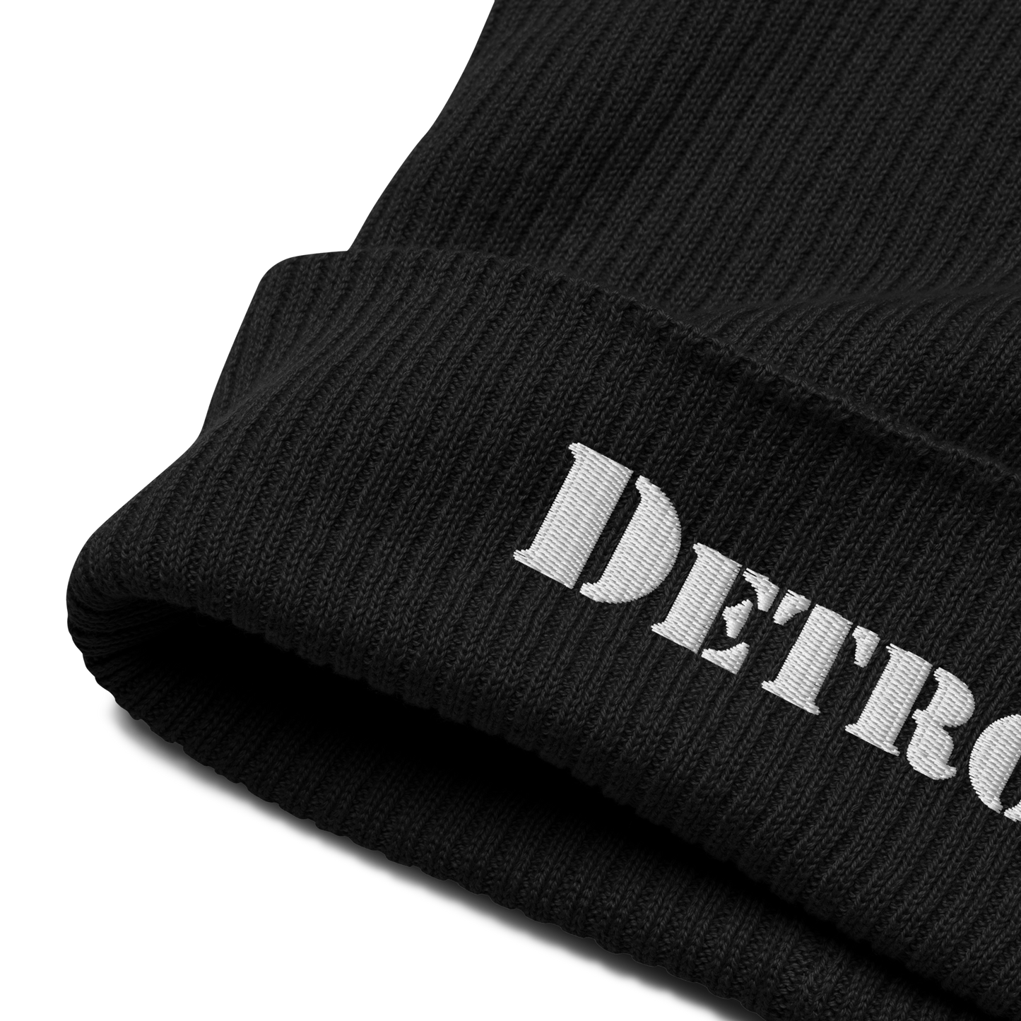 'Detroit' Organic Beanie (Army Font)