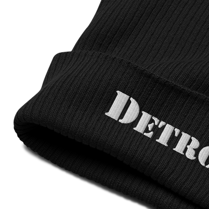 'Detroit' Organic Beanie (Army Font)