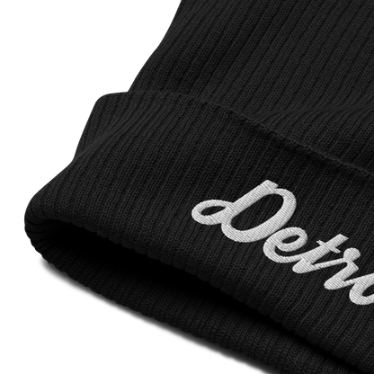 'Detroit' Organic Beanie (Script Font)