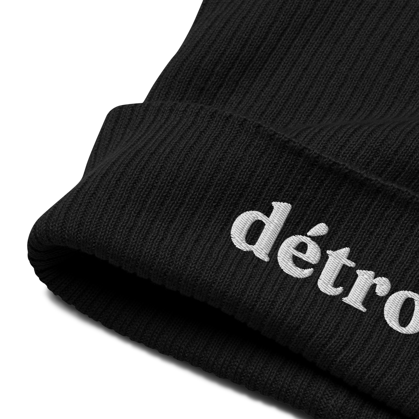 'Détroit' Organic Beanie (70s Serif Font)