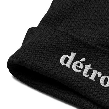 'Détroit' Organic Beanie (70s Serif Font)