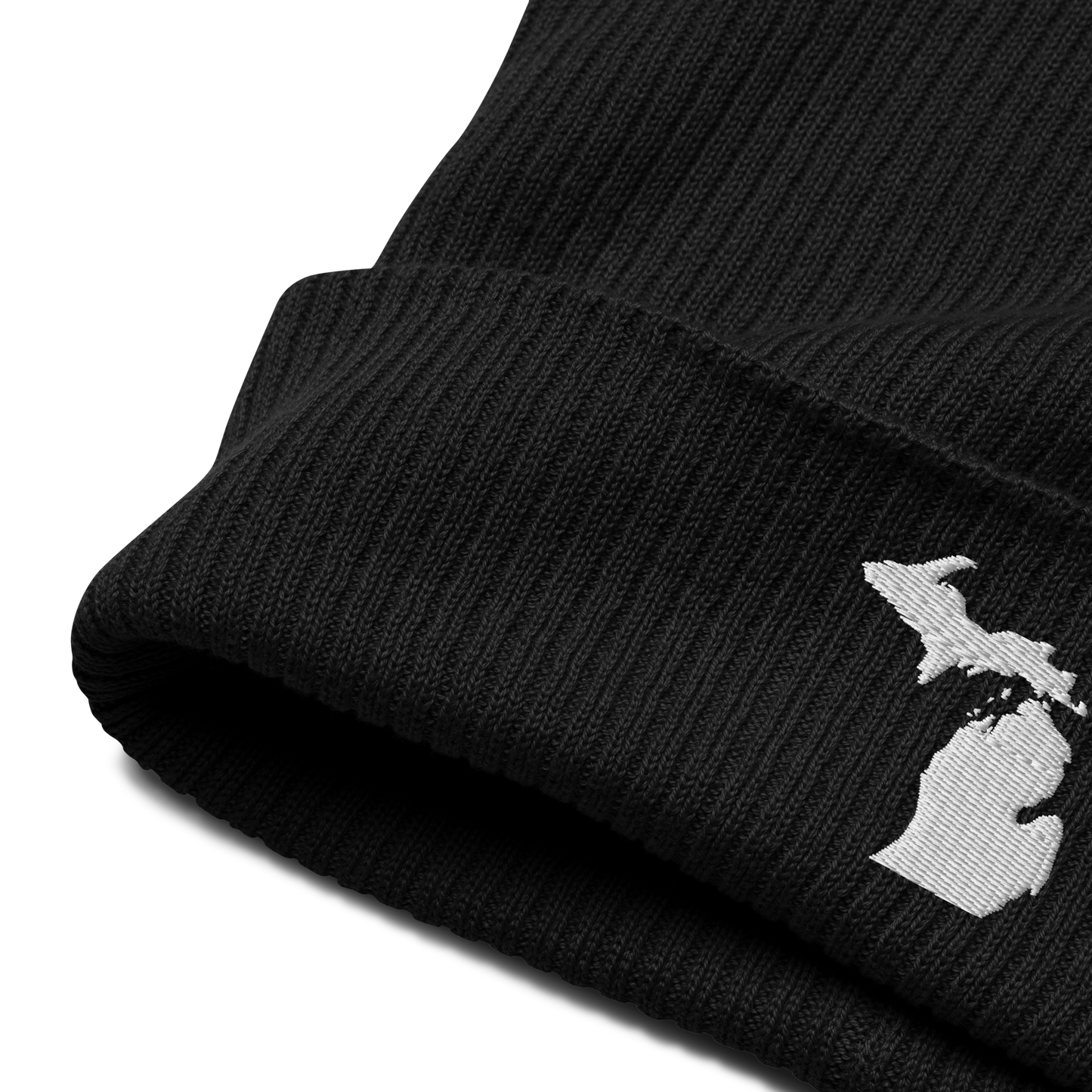 Michigan Organic Beanie | White Outline