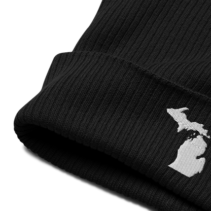 Michigan Organic Beanie | White Outline