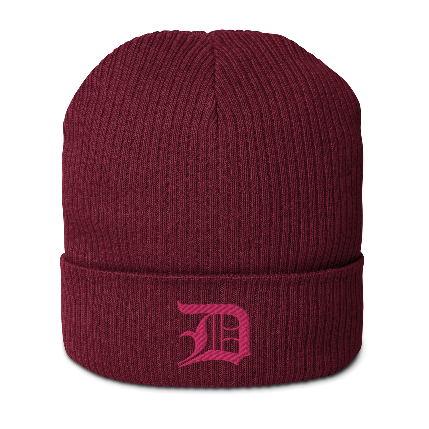 Detroit 'Old English D' Organic Beanie (Pink)