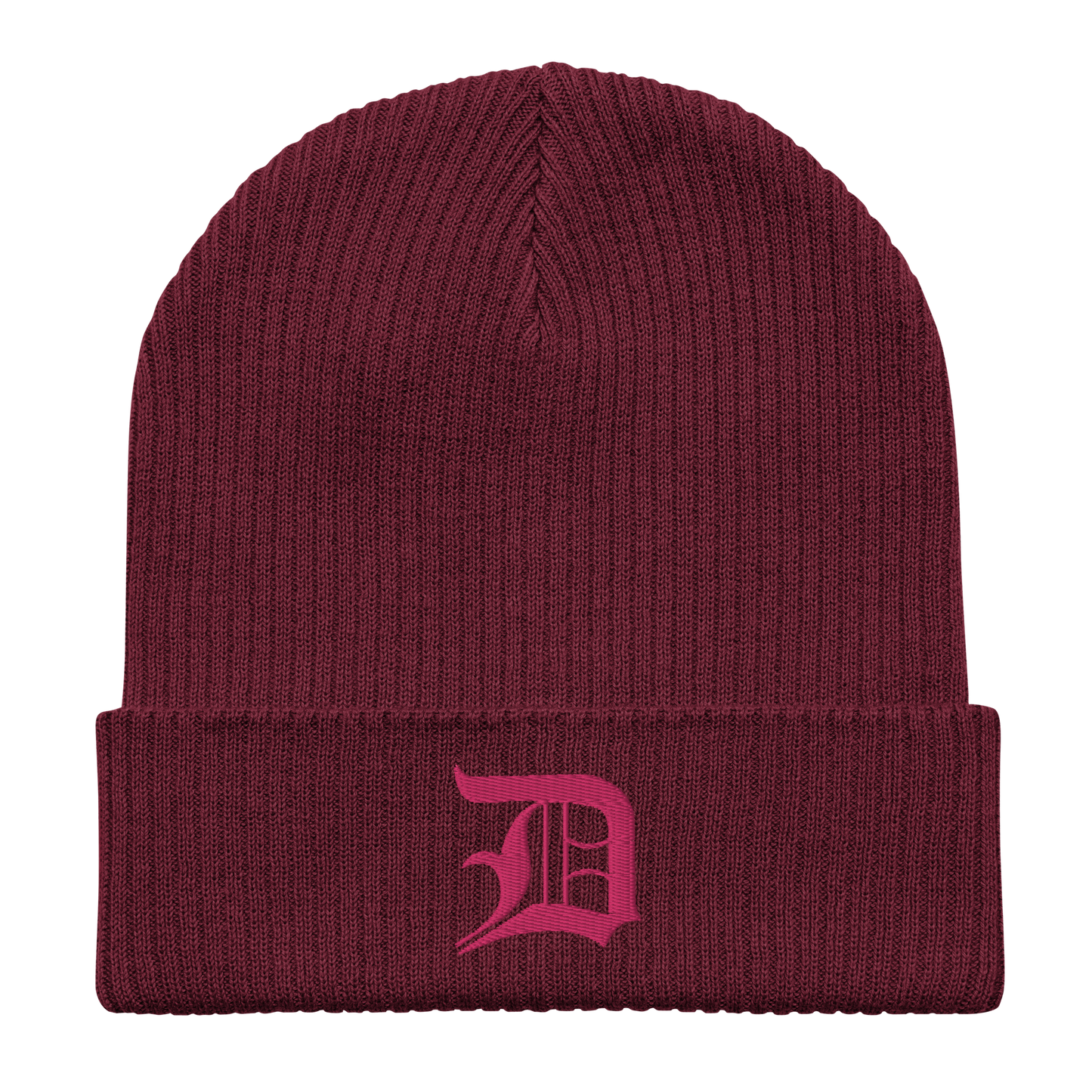 Detroit 'Old English D' Organic Beanie (Pink)