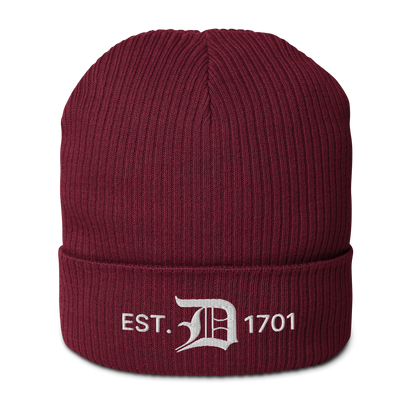 Detroit 'EST. 1701' Organic Beanie (w/ Old English 'D')