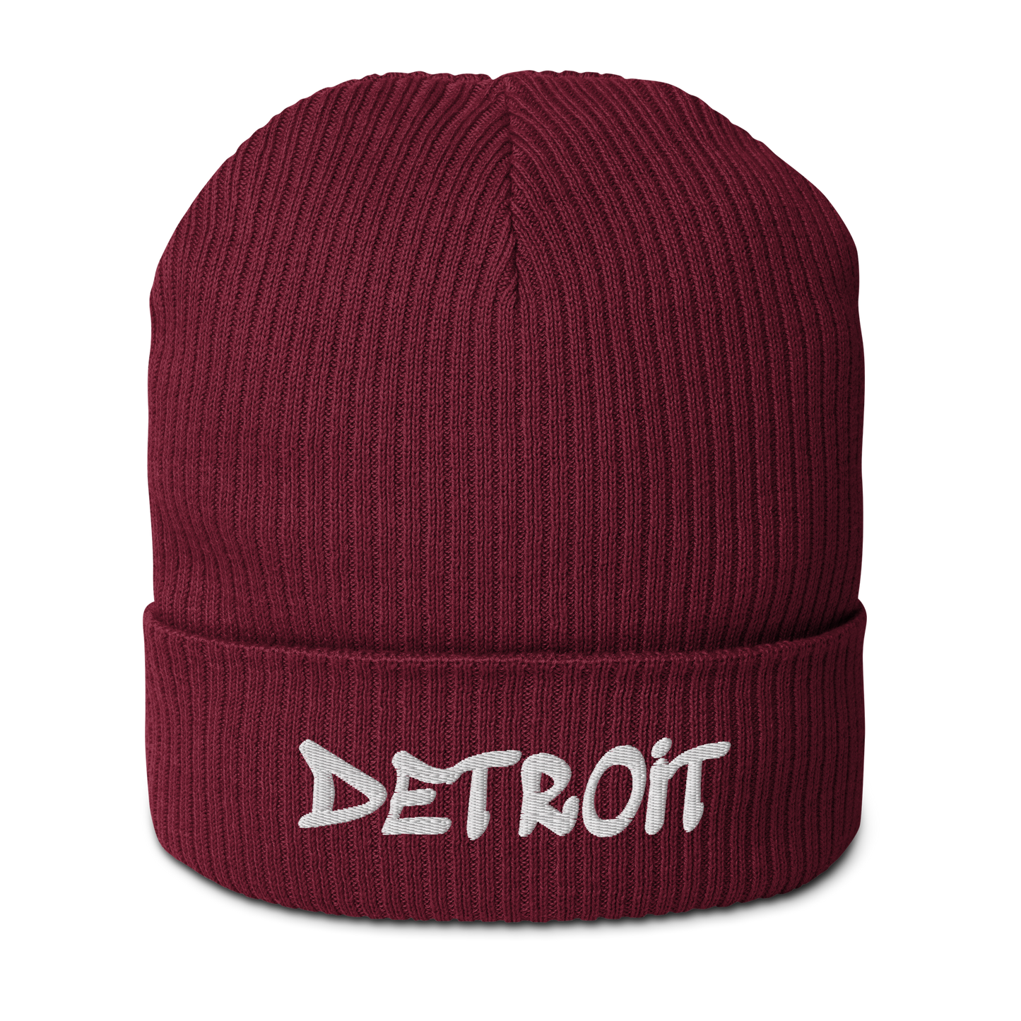 'Detroit' Organic Beanie (Tag Font)