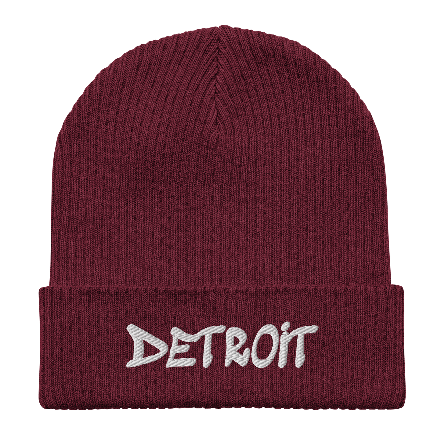 'Detroit' Organic Beanie (Tag Font)