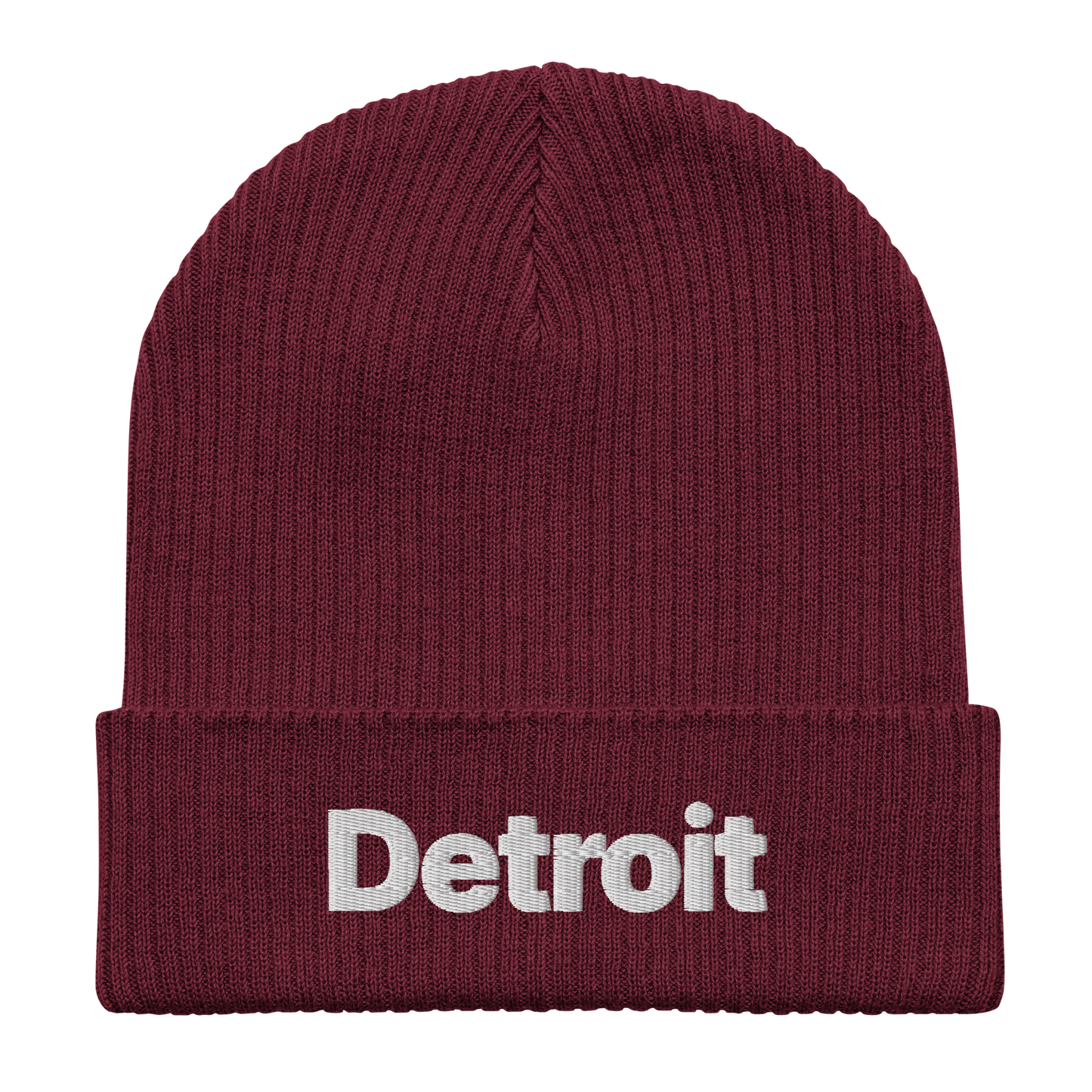 'Detroit' Organic Beanie (Small SUV Font)